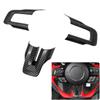 3Pcs/Set Carbon Fiber Style Car Interior Accessories Steering Wheel Cover Trim Fit for Ford Mustang 2015-2023