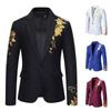 2024 Spring/Summer Men's Gold-Stamped Casual Suit Jacket - European Size