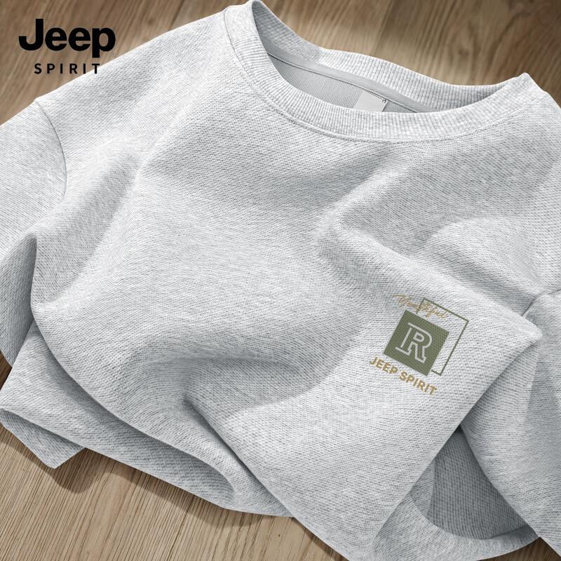 JEEP SPIRIT Men's 2025 American Sporty Loose Crewneck Sweatshirt