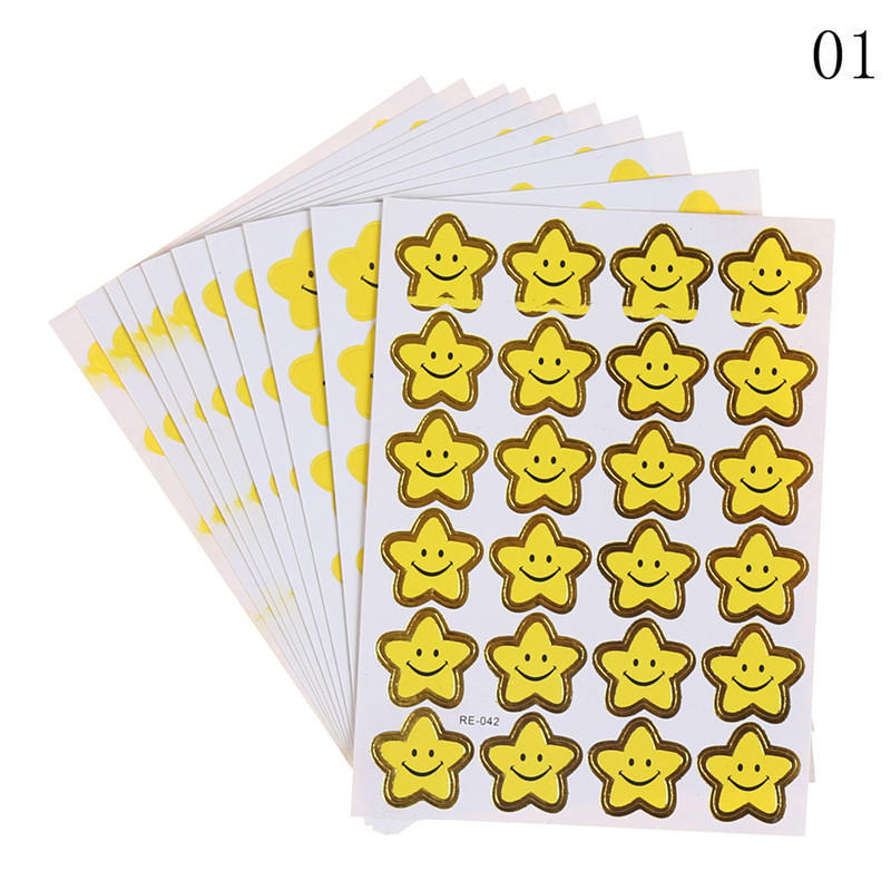 10Sheets Star Sticker School Kids Rewards Encouragement Craft Diy Toy Gift Kawaii