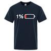 The Last 1% Of Electricity Print T-Shirt Street Breathable Tshirt Fashion Loose Tees Cotton Oversized Street Clothes Men Women