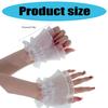 Lace Trim Double Layer Tulle Arm Sleeves Elegant Wedding Party Photography Accessory