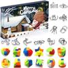 24Pcs Christmas Advent Calendar Gift Box 2024 Christmas Countdown Calendar with Brain Teaser Toy New Year Xmas Party Favors