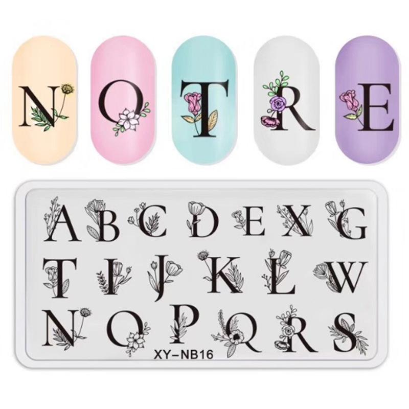 1PC Stainless Steel Printing Nail Stamping Plates Manicure Leaves Maple Template Mold Xmas Snowflakes Nail Art DIY Decorations