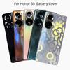 New Glass For Honor 50 NTH-AN00, NTH-NX9 Back Battery Cover Spare Parts Back Cover Door Housing  + Camera Lens