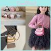 Princess Knitted Handbag Kids Shoulder Bag With Neutral Colors Easy Matching