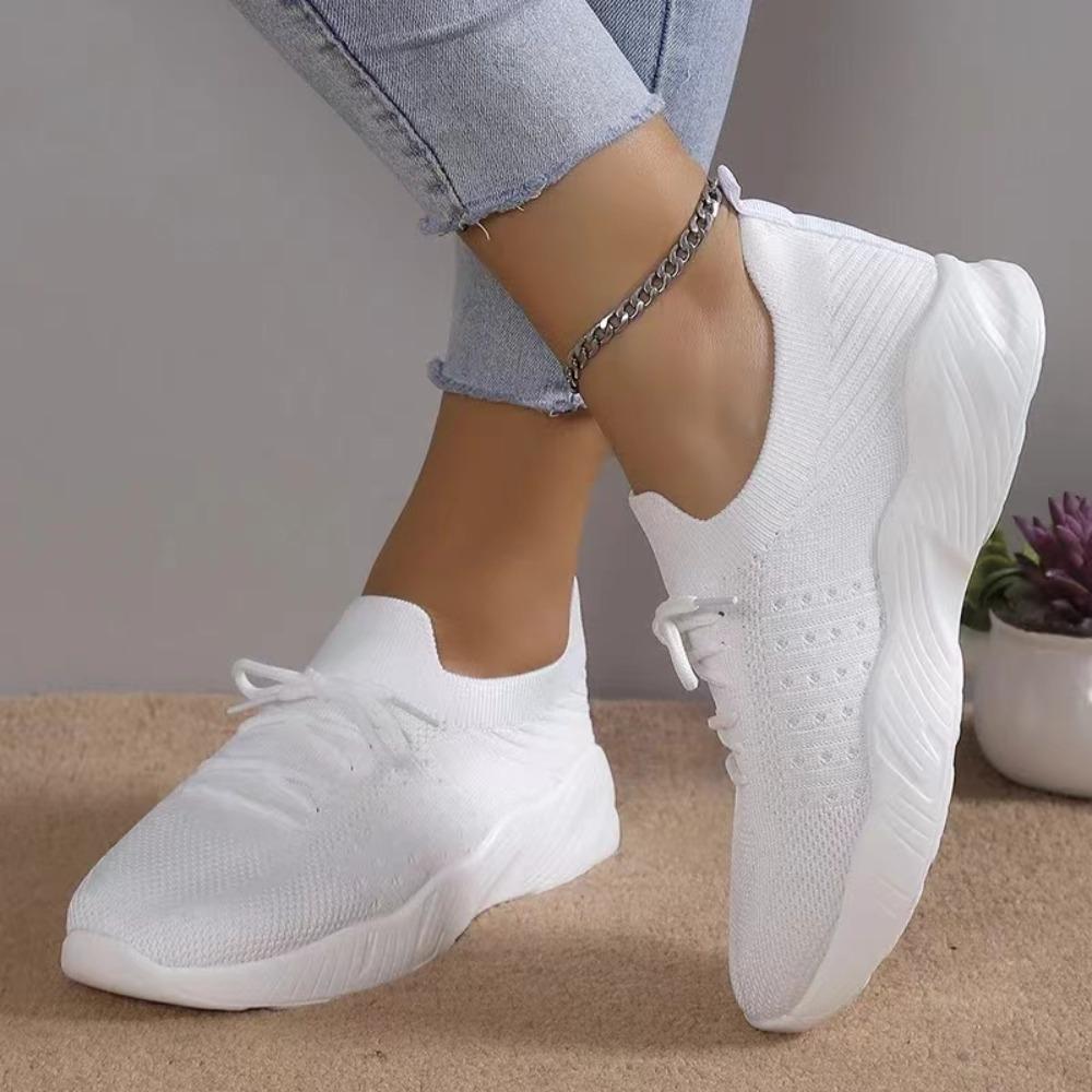 Fashion Women Mesh Breathable Casual Sneakers Lace-up Vulcanized Shoes Ladies Platform Sneakers Female Shoes Plus Size Zapatos De Mujer