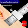 Exclusive Stainless Steel Straight Ruler with Positioning Block and Scribing Limiter - 15/20/30/40cm for Woodworking
