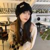 Duoduo Hats for Women In Autumn and Winter Big Head Circumference Showing Face Small Baotou Cold Hat Black Confinement Hat Trend
