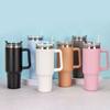 40oz Mug Tumbler With Handle Insulated Tumbler With Lids Straw Stainless Steel Coffee Tumbler Termos Cup With Brand Logo