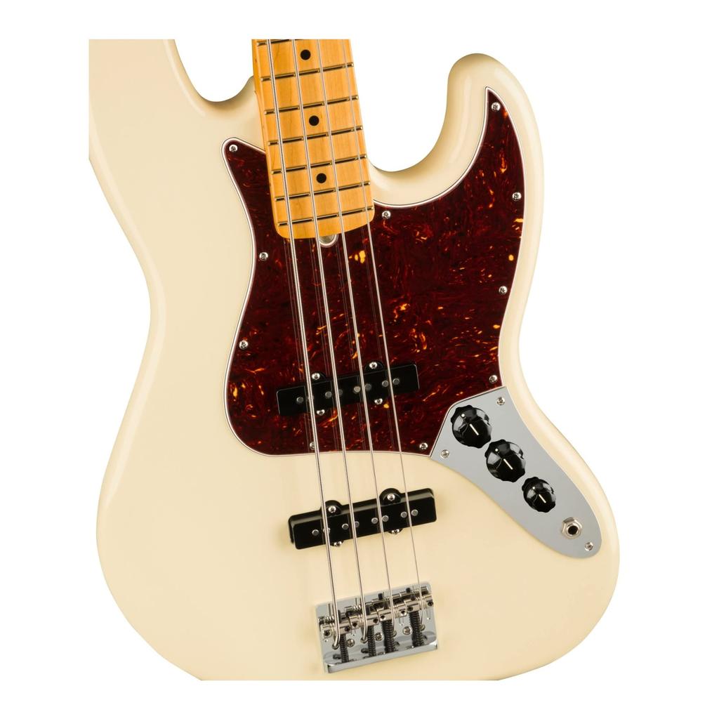 Fender Electric Bass American Professional II Jazz Maple Olympic White Bass®, Fingerboard,