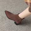 Fashion New Autumn Cow Suede Women Boots Pointed Toe Chunky Heel Boots for Women Winter Boots Women Versatile Ankle Boots Zapatos Mujer
