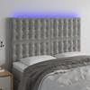 VidaXL LED Headboard Bedroom Furniture Double Bed Accessory Head of Bed Frame Interior Light Grey 3122906