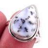 Natural Dendrite Opal Gemstone Handmade 925 Solid Sterling Silver Ring S.8 P1m76