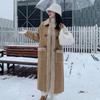 Corner Buckle Fur Integrated Thin Medium and Long Autumn and Winter Fleece Thickened Loose Fashion Fur Coat Women's Tide