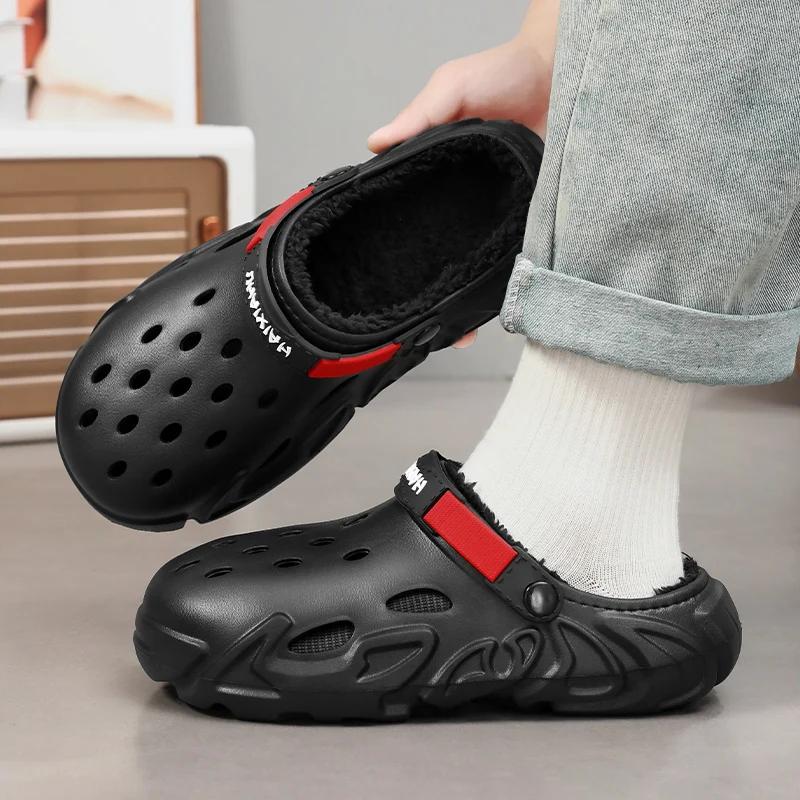 Men's Slippers Shoes for Men Work Wear Non-slip Couple Women Home Shoes Soft and Comfortable Platform Added Cotton Ventilate