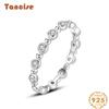 Tancise Classic 925 Sterling Silver  Zircon Ring Ladies Jewelry Wedding Promise Party Gift