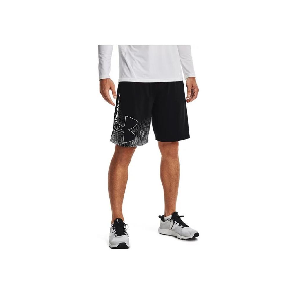 Under Armour Logo Print Casual Training Shorts Men Shorts Black 1370376-001