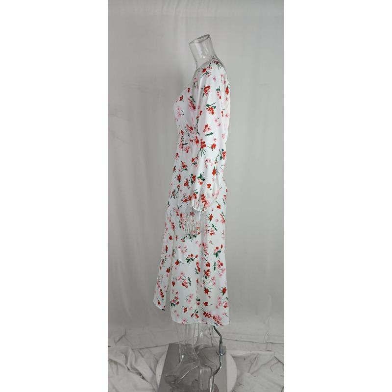 Summer Women's Dress Street Sexy Slit Midi Dresses Casual Dresses