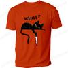 Summer Men's Tshirt Murderous Cat T-Shirt Short-sleeve Casual T-shirt Black Cat with Knife Scary Halloween Funny Men's T-Shirts
