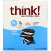 Think!, High Protein Bar, Cookies & Cream, 10 Bars, 60 G (2.1 Oz) Each