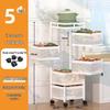 Rotating Multi-Layer Storage Rack for Fruits & Vegetables - No Installation Needed