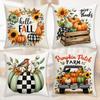 Autumn Harvest Thanksgiving Festival Atmosphere Pillow Cover Home Living Room Decorative Cushion Cover Cushion Cover