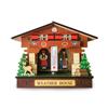 Creative Wooden House Barometer Thermometer,Wall Mounted Weather Hygrometer Home