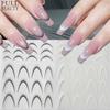 French Nail Stickers Liner Nail Art Decals Colorful Sliders Manicure Decor