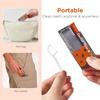 Dental Refillable Floss Pick Holder Dental Floss Pick Dispenser Travel Floss Storage Case with 10 Count Adult Floss Picks