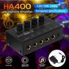 Headphone Amplifier Ultra-Compact Stereo Earphone Amplifier Audio Amplifier 4 Channels for Music 6.35MM Jack with Volume Control