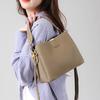 Genuine Leather Bucket Small Shoulder Crossbody For Women Trend Designer Wide Strap Tote Ladies Handbags