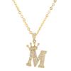Zircon Crown Necklace New Necklaces Fashion Women's Necklace Pendant Simple English Letter Necklace