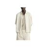 Zara Comfortable Versatile Solid Color Short Sleeve Shirt Men Shirts Faded-White 04877309251-36