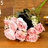 1Bouquet/12Heads Romantic Artificial Rose Flowers Wedding Party Room Decor