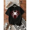 Casual Spider Round Neck Short Sleeve Women T Shirt Spring Summer Korean Style Tees Tops Woman Graphic Gothic Tshirt Clothes