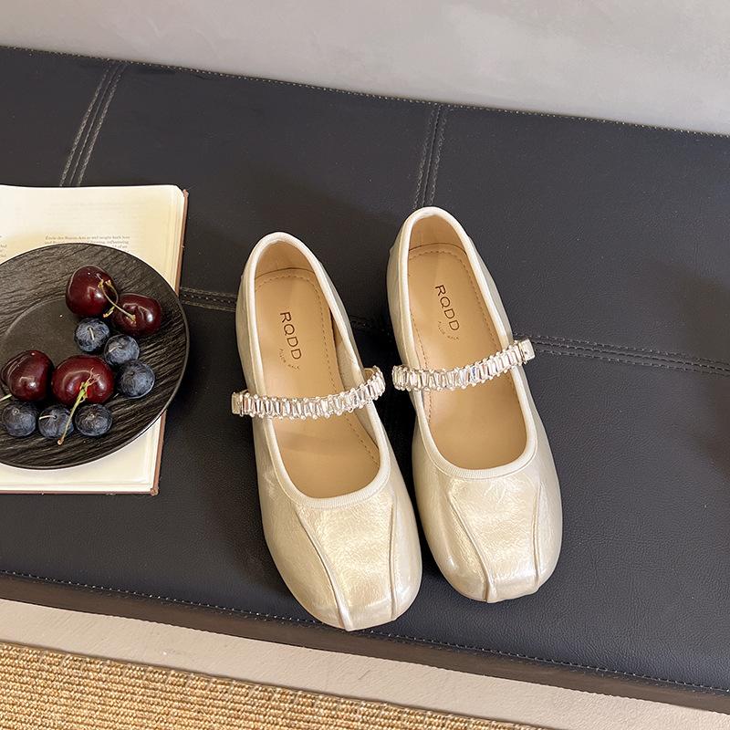 Mary Jane with Women's Fashion Versatile Single Shoes 2025 Spring and Summer New Soft-soled Comfortable Flats