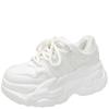 Fashion Women Winter Plush Shoes 6CM Hidden Heels Ladies Shoes New Chunky Sneakers Women Autumn Thick Sole Platform Sports White Shoes