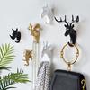 1PC Keys Hanger Creative American Hanging Hook Wall Holder Strong Seamless Sticking Hook Decorative Hook Animal Hooks