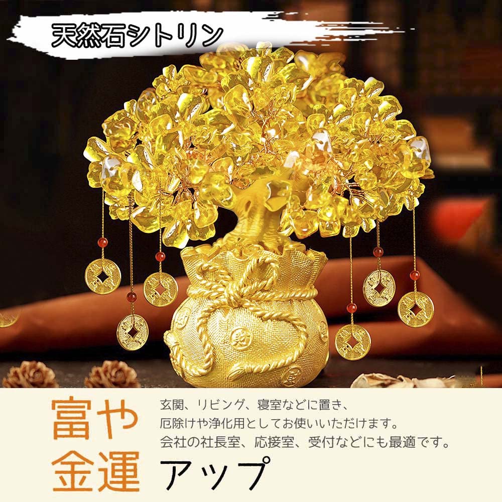 Fortune Money Feng Shui Prayer for Financial Good Prayer for Prosperity In Power Thank New Year Gift Tree, Tree, Citrine, Citrine, Ornament, Interior,