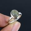 Натуральный камень Лабрадорит Зеленый Кабошон Камень Ручной Работы Тонкая Полировка Кольцо из Серебра 925 пробы с Уникальным Дизайном Подарок Свадьба Помолвка