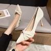 8805 Spring and Summer New Solid Color Low-top Pointed Thin Heel 7CM Viscose Shoes Daily 5CM Women's High Heels