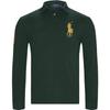 Polo Solid Color Embroidered Logo Long Sleeve Polo Shirt Men Tops Green MNPOKNI16810751-D08