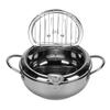 304 Stainless Steel Deep Fryer Pot Temperature Control Multifunctional Oil Saving Thickened with
