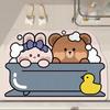 Cartoon Bear Bathroom Diatom Mud Floor Mat Toilet Door Entrance Foot Mat Entrance Door Mat Bathroom Foot Mat