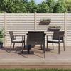VidaXL Garden Dining Set 5 Pcs Cushions Wicker Steel 3186986
