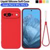 Real Liquid Silicone Case for Google Pixel 9 Pro XL 8 Pro 7Pro 6 Full Protection Phone Cover Strap Lanyard