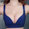 Ladies Push-up Bra On The Back Smooth and Seamless Underwire Bra Sexy Gathered Bra Solid Color Bra Gathered To Prevent Sagging and Receive Milk