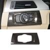 LHD Car Carbon Fiber ABS Head Lamp Switch Decorative Frame Cover Trim Interior Stickers Accessories For BMW 3 Series E90