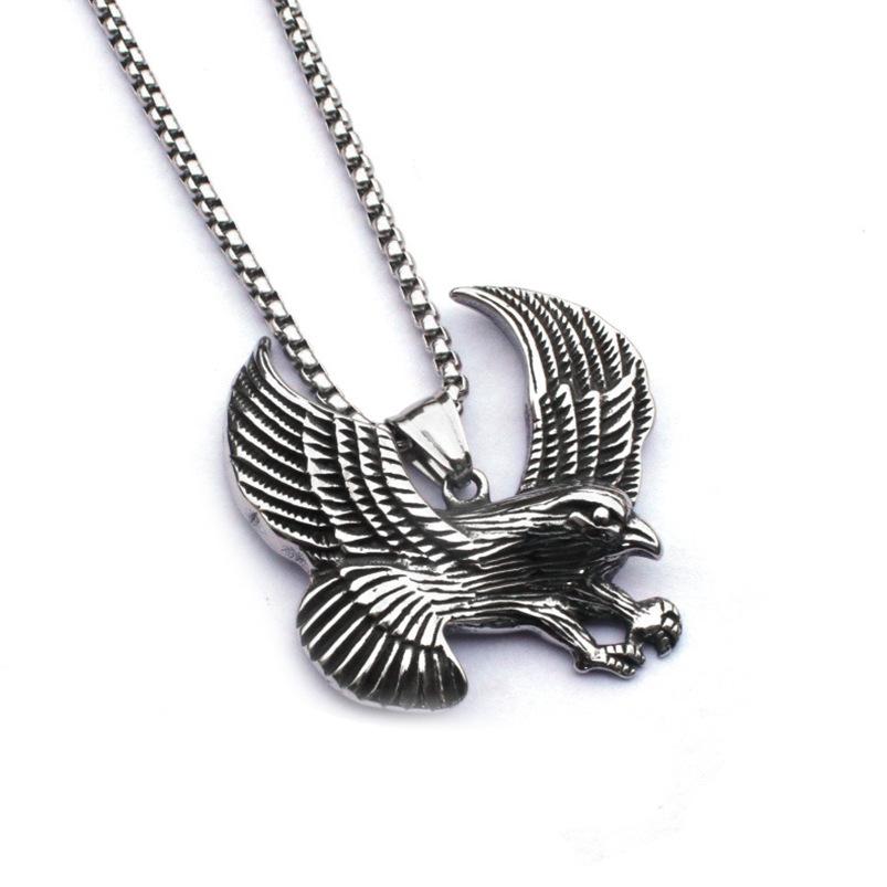 Stainless Steel Domineering Wolf Head Men'S Necklace Fashionable Personality Versatile Sweater Chain